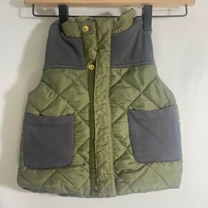 Tommy Bahama Green Quilted snap in front baby vest 12 months